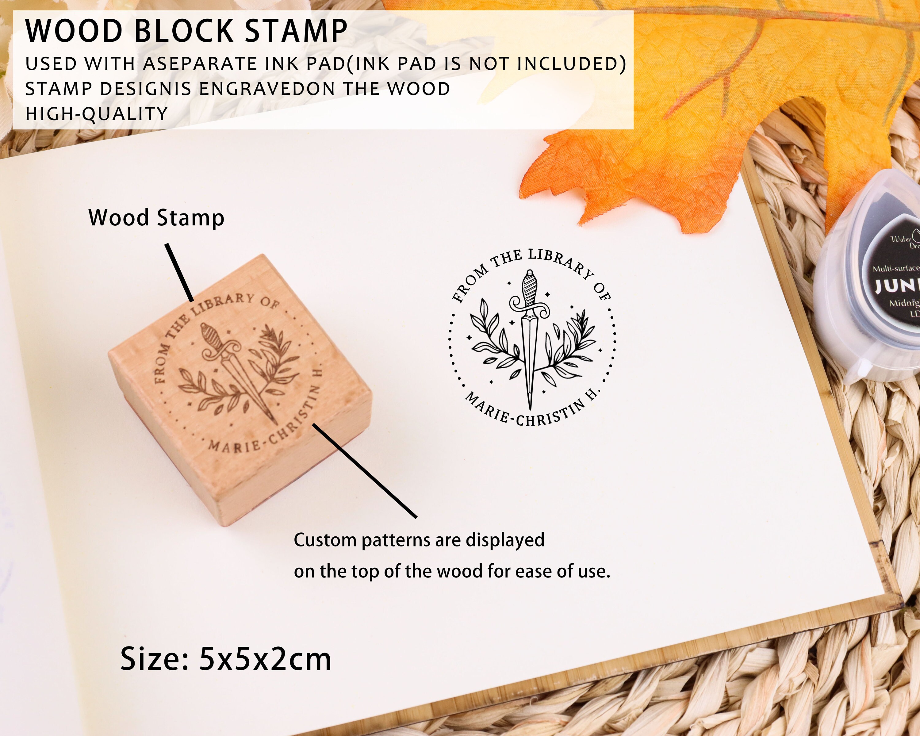 Book Embosser Personalized Library Embosser Custom Book Etsy UK