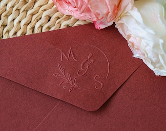 Custom Wedding Embosser Stamp, Personalized Monogram Embosser, Custom Initials Embossing Seal, Invitation Embosser Stamp, Napkin Embosser