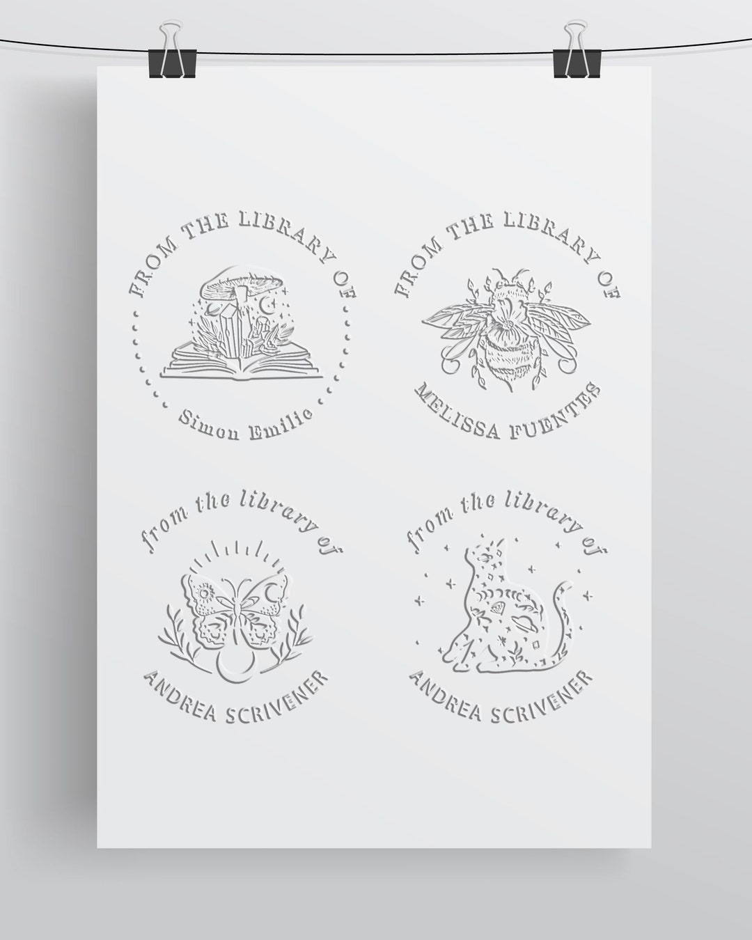 Book Embosser Personalized Library Embosser Custom Book - Etsy