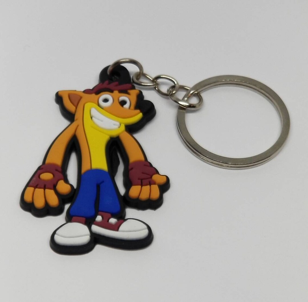 Crash Bandicoot Cartoon Keyring Bagtag Keychain Nintendo Wii Switch