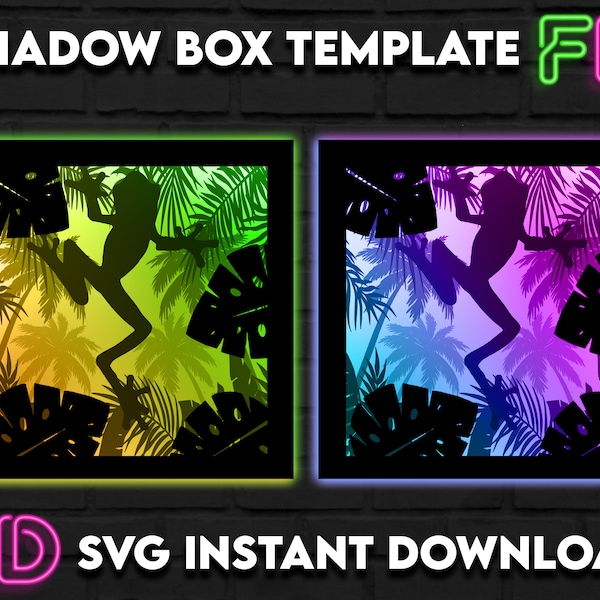 Frog Shadow Light Box Template SVG. Shadow Light Box Cricut Silhouette Cut File Frog Shadow Light Box Template SVG. Shadow Light Box Cricut Silhouette Cut File