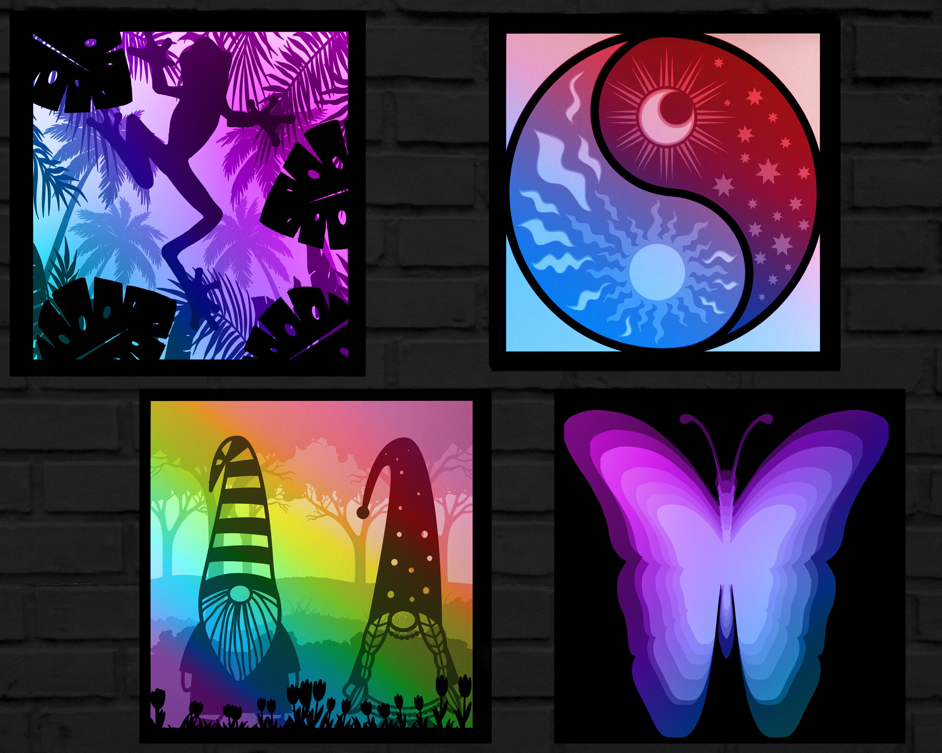 12 Shadow Light Box Template SVG Bundle. Shadow Light Box | Etsy