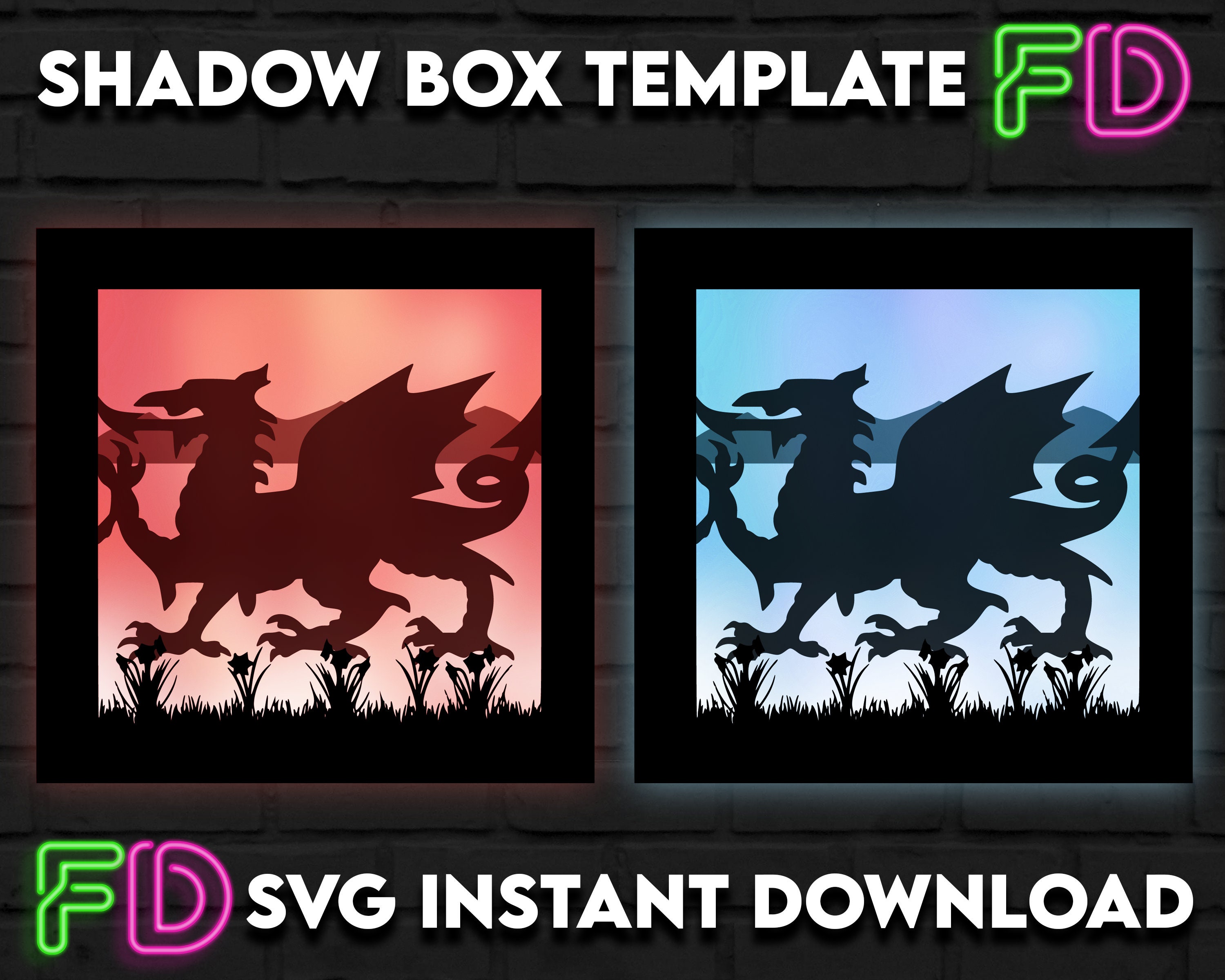 3D Dragon Svg, Dragon Shadow Box Svg - hellocraftersvg
