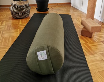 Meditationskissen Bolster Yoga-Kissen Meditationsrolle Yoga-Rolle Leinen Baumwolle