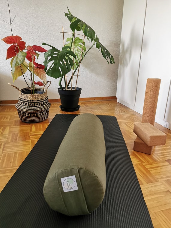 Meditationskissen Halbmond Yogakissen Yogarolle Yoga Sitzkissen Bodenkissen 