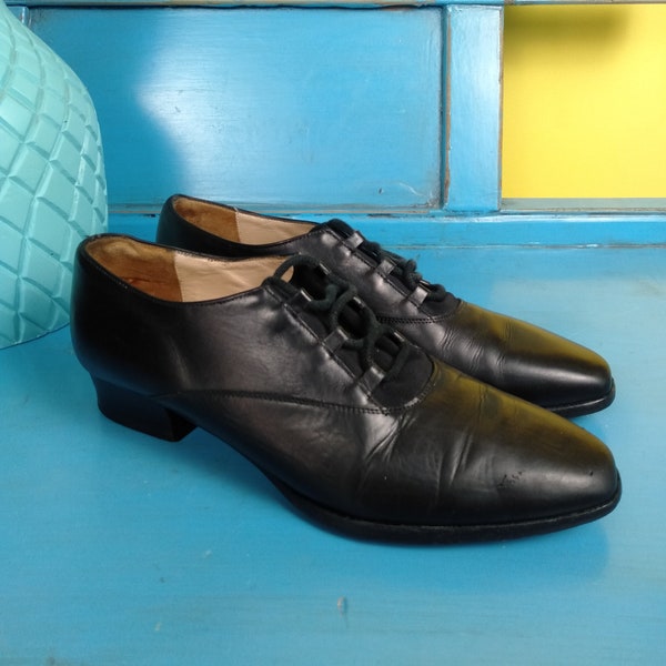 40s Clarks Leather Court Lace Up Shoes