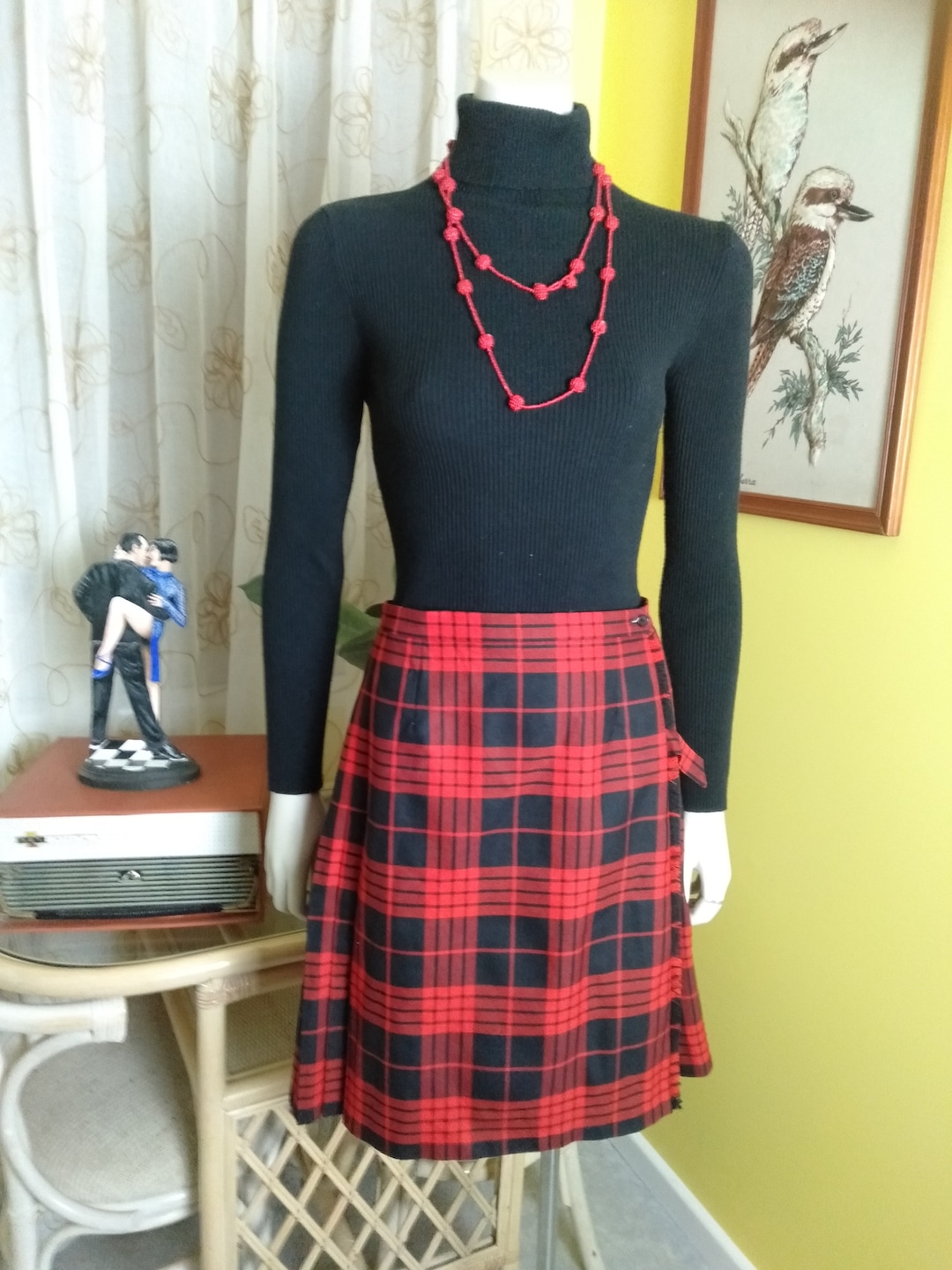 Fletcher Modern Tartan Flared Skirt
