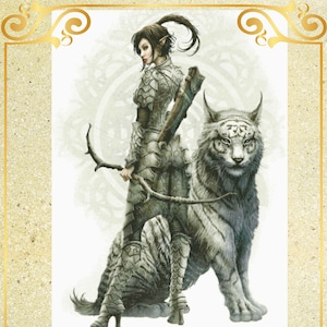 Kriegerin Fantasy - Kreuzstich Stickmuster Anleitung PDF