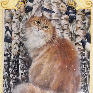 Katze im Schnee Besties Bienen Katze Kätzchen Insekt Biene Blumen Tigerjunges Wildkatze Savanna - Stickmuster Kreuzstich Anleitung PDF