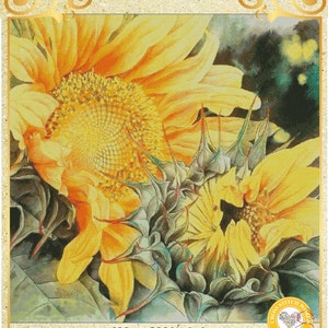 Zonnebloem Zoete baai Zonlicht Tuin Tulpen Bloemen Stilleven van rozen Wilde rozen Grafiek Geteld kruissteekpatroon Handwerk PDF