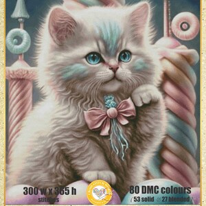 Sweetheart FLUFFY CAT Glückseligkeit Tiger Cub Wildkatze Savanne - Strickanleitung Zählmuster PDF