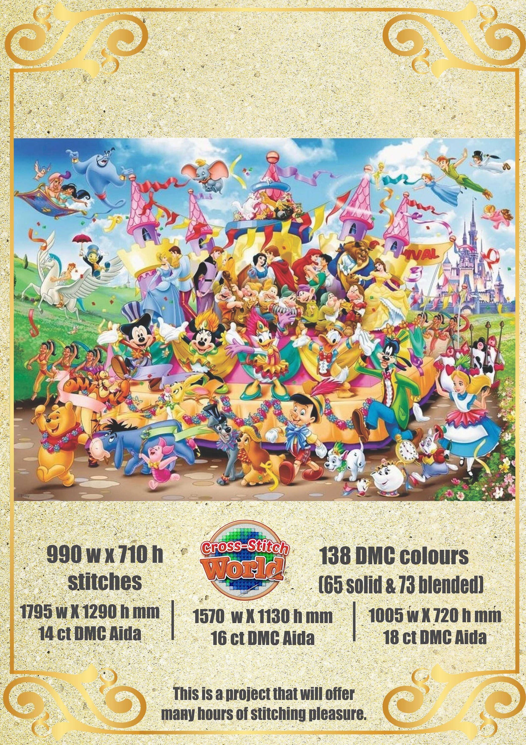 Disney Themes Chart Counted Cross Stitch Pattern Needlework PDF Saga ...