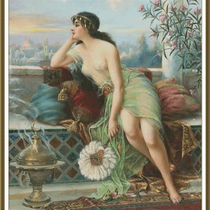 Lost in thought - Chart Counted Cross Stitch Pattern Needlework PDF
