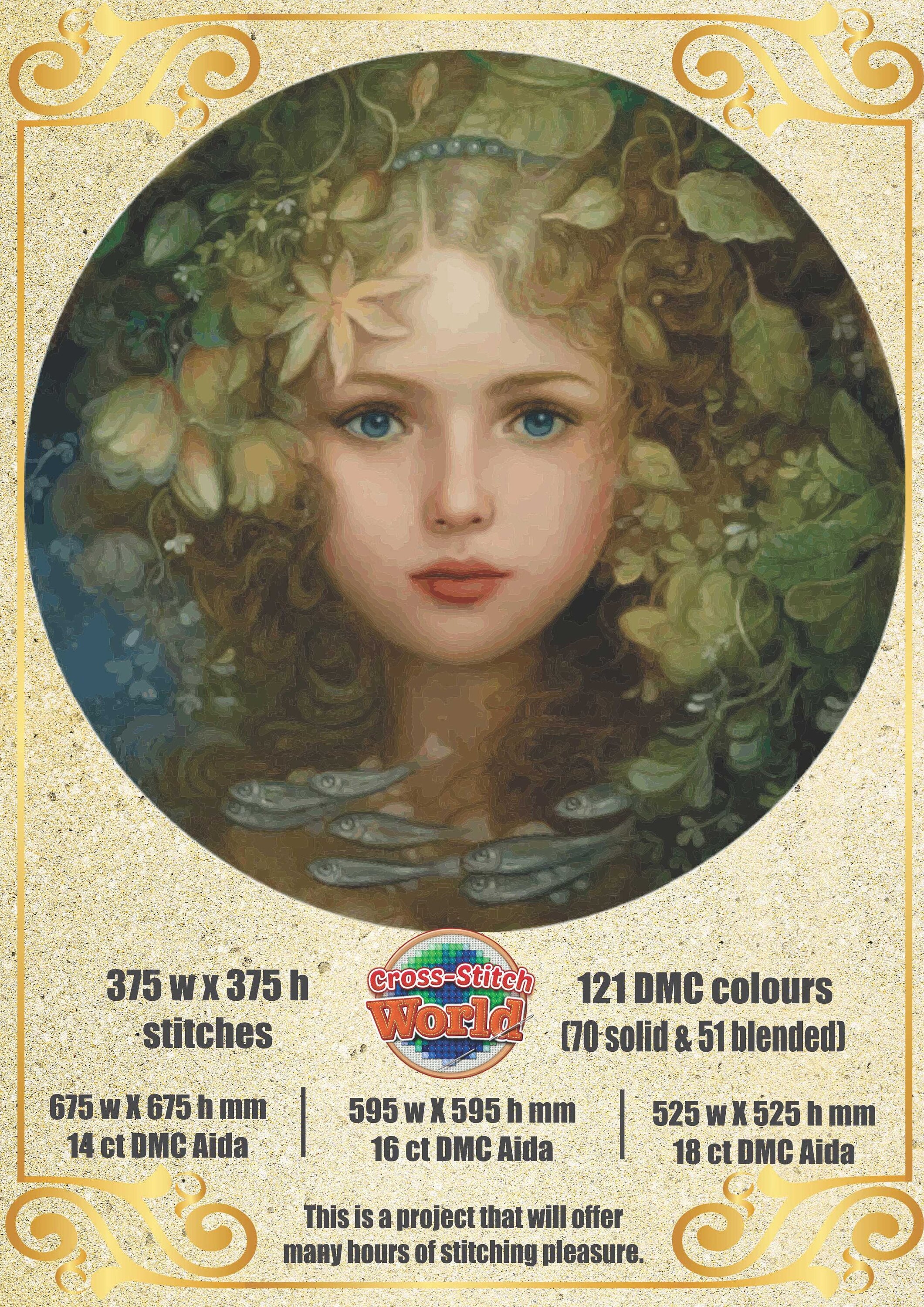 MERMAID Fantasy - Chart Counted Cross Stitch Pattern Needlework PDF - Etsy
