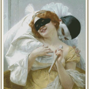 Venetian Carnival - Chart Counted Cross Stitch Pattern Needlework PDF