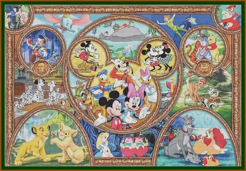 Disney World Chart Counted Cross Stitch Pattern Needlework PDF - Etsy