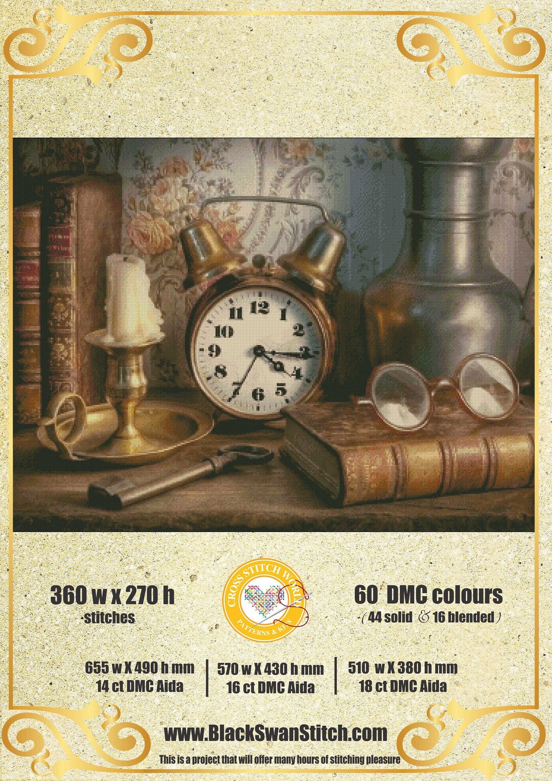 Fallen in Wonderland Clock Cross Stitch Pattern (PDF) - Etsy