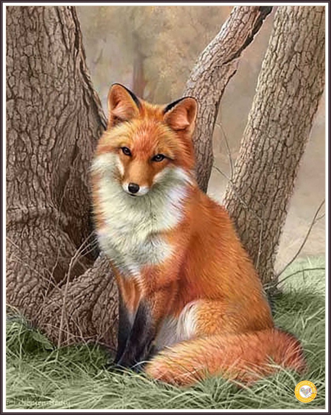 Curious Red Fox - Chart Counted Cross Stitch Pattern Needlework PDF - Etsy