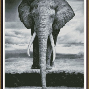 Elefant Savanne Afrika - Kreuzstichmuster-handgemacht PDF