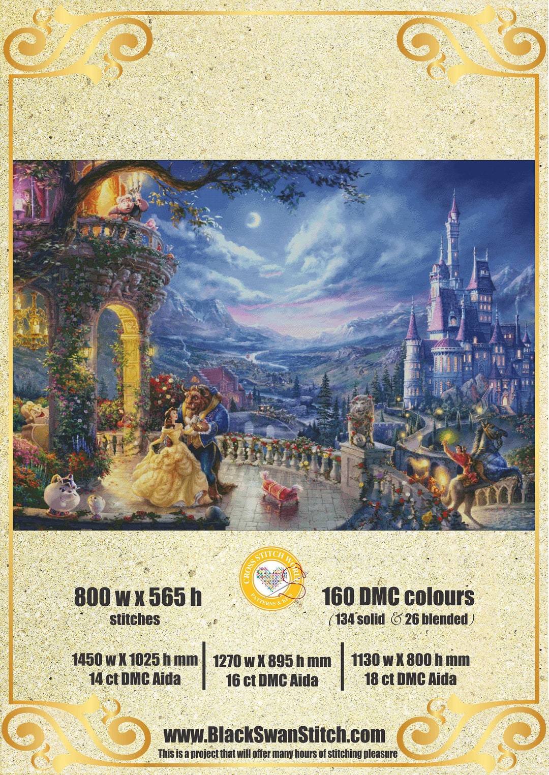 Chart Pattern Beast Beauty & the Beast Best of the Best - Chart Counted Cross Stitch ...