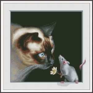 Besties Bienen Katze Kätzchen Insekt Biene Blumen Tiger Jungtier Wildkatze Savanna - Stickmuster Stickmuster PDF