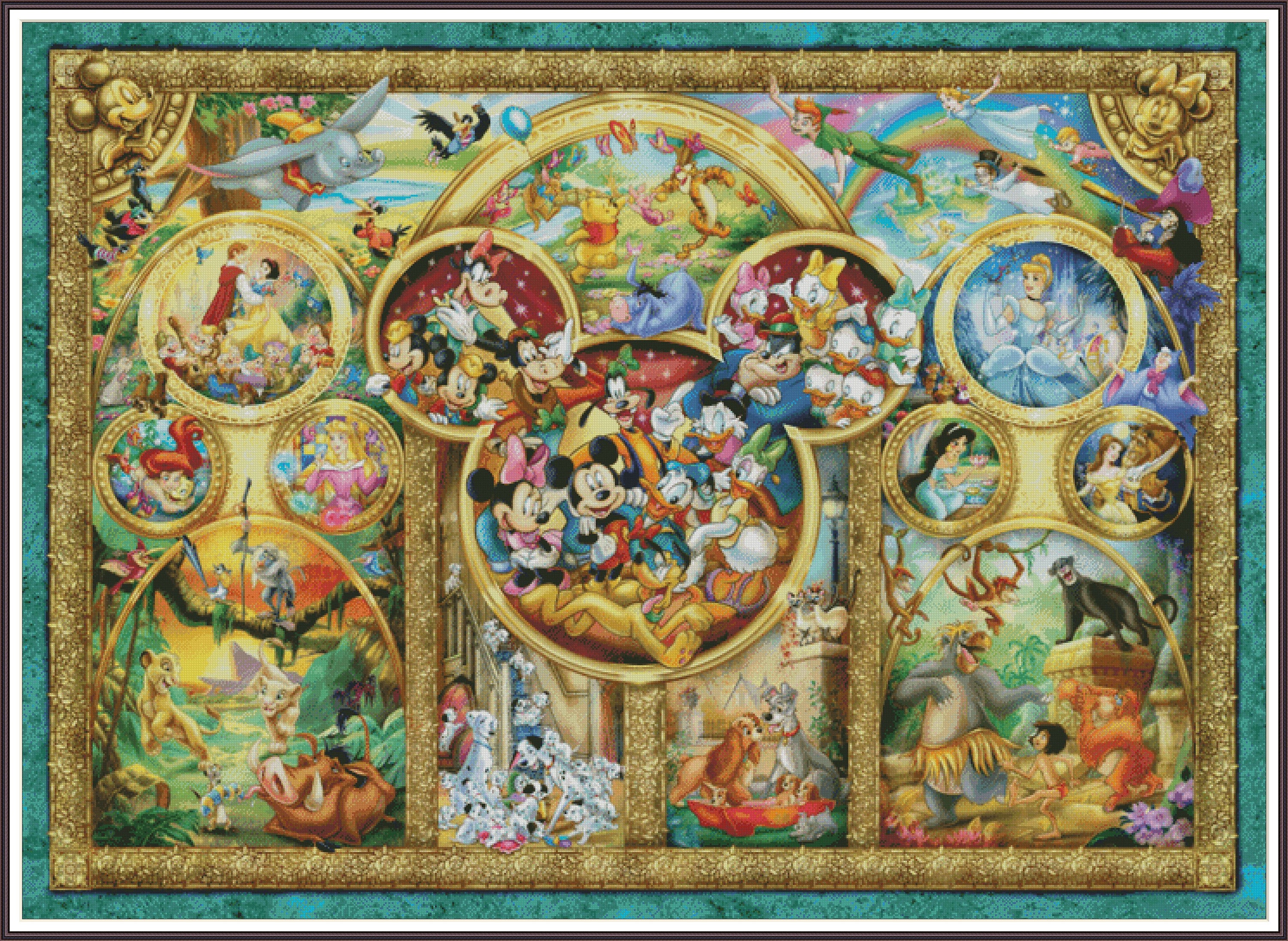 Disney Themes Chart Counted Cross Stitch Pattern Needlework PDF Saga ...