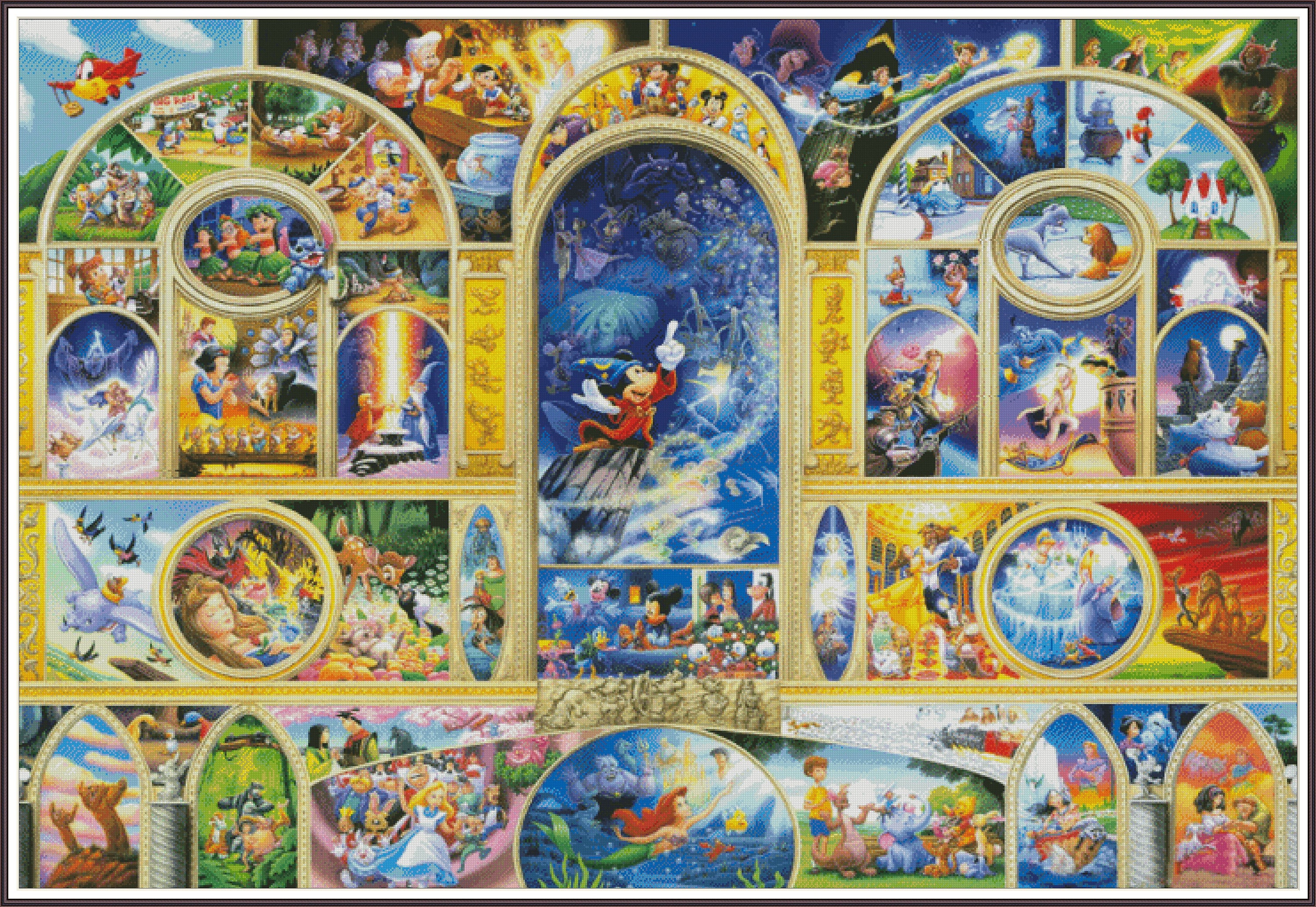 Disney Themes Chart Counted Cross Stitch Pattern Needlework PDF Saga ...
