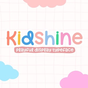 Kidshine Font Kids Crafty Font Cute Font, Procreate Font, Cricut Fonts, Fonts for Crafters, Fonts for Cricut, Fun Font, Decorative Font cool