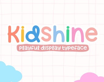 Kidshine Font Kids Crafty Font Cute Font, Procreate Font, Cricut Fonts, Fonts for Crafters, Fonts for Cricut, Fun Font, Decorative Font cool