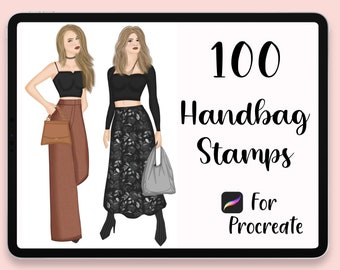 100 Procreate Handbag Stamps, Procreate Bag Stamps, Procreate Fashion Brushes, Procreate Fashion Stamp, Procreate Fashion Design