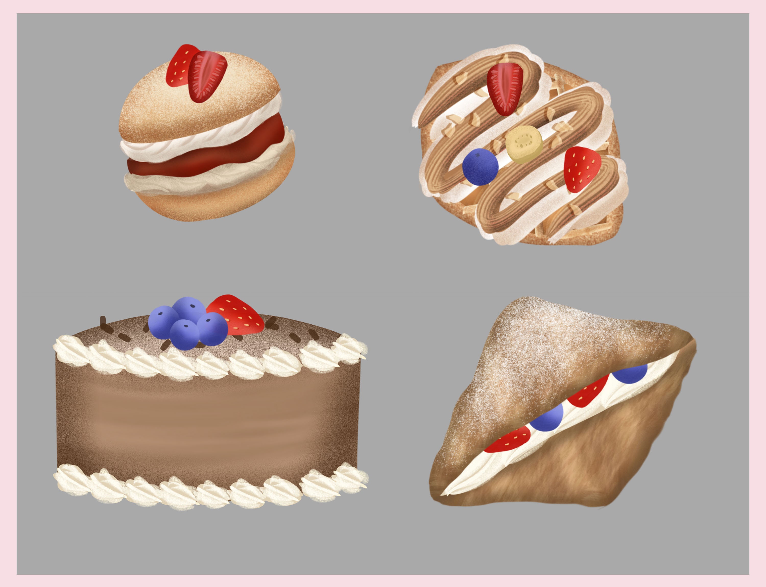 Cake & Frosting Procreate Brush Set Personal and Commercial Use 