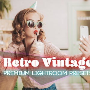20 Retro Vintage Lightroom Presets + 20 LUTs for Lightroom Mobile & Desktop XMP DNG CUBE