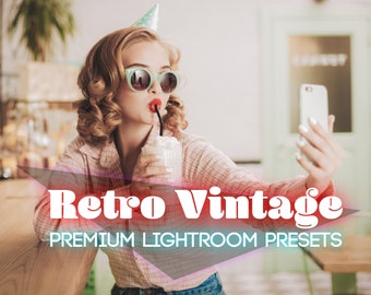 20 Retro Vintage Lightroom Presets + 20 LUTs for Lightroom Mobile & Desktop XMP DNG CUBE