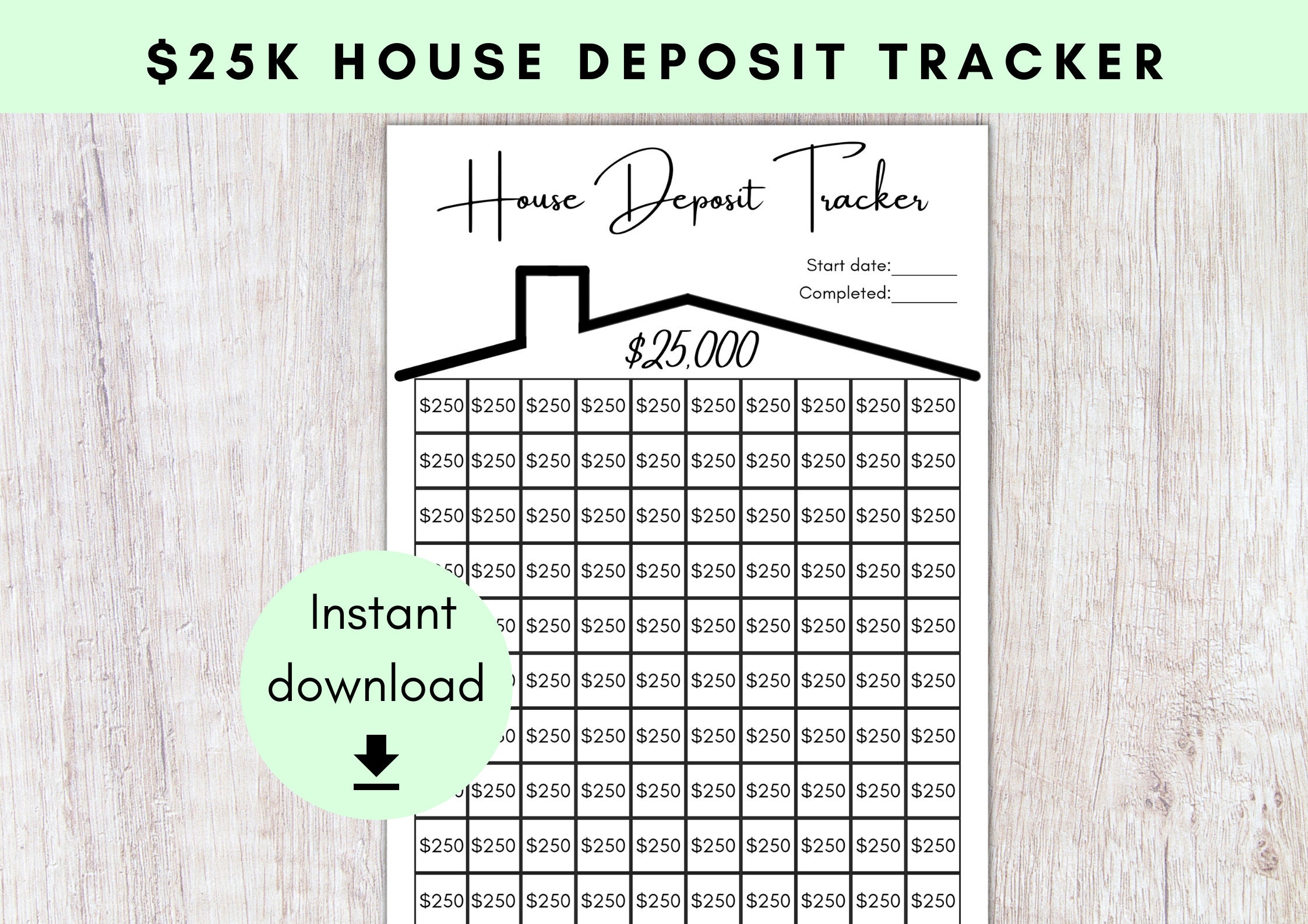 Money Saving Savings Tracker Printable How To Save For A House