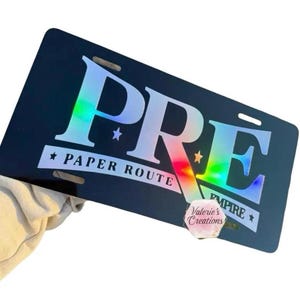 PRE Black License Plate
