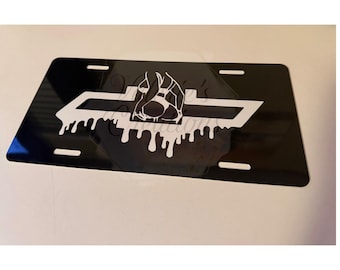 Chevy Black License Plate