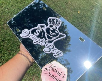 Matrícula cromada Dough Boy de 3 mm