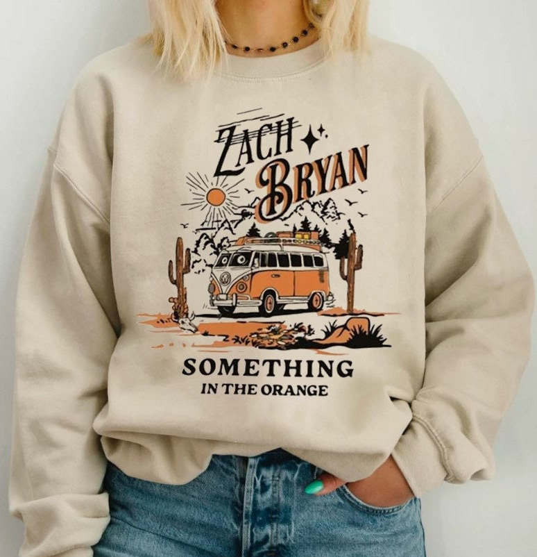 Zach bryan something in the orange sweatshirt sold by bipin tiwari