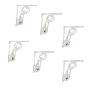 May include: Six clear plastic curtain clips with a metal clip on the bottom. The clips are designed to hold curtains in place.