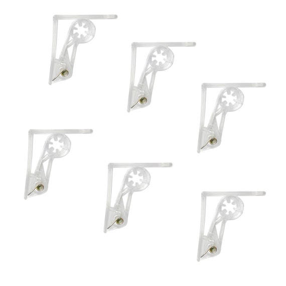 Decostyle, Premium durchsichtige Kunststoff-Tischdecken-Clips, Tischdecken-Transparent-Klammern, Picknick-Tischhalter, Wiederverwendbar, Outdoor, Set von 6