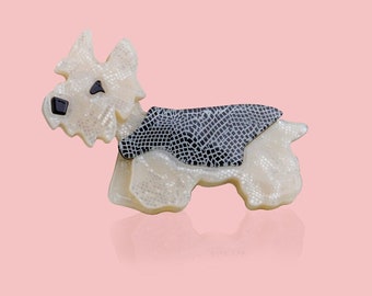 Schnauzer dog brooches, Poodle dog Handmade dog lovers acrylic brooches pin.