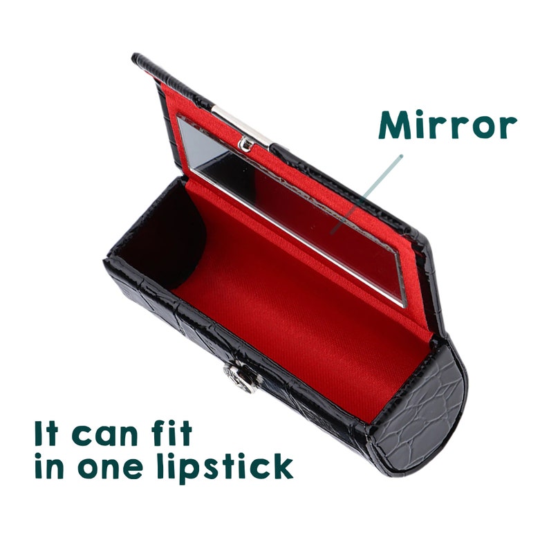 Elegant Lipstick Case With Mirror Lipstick Holder With Mirror Etsy