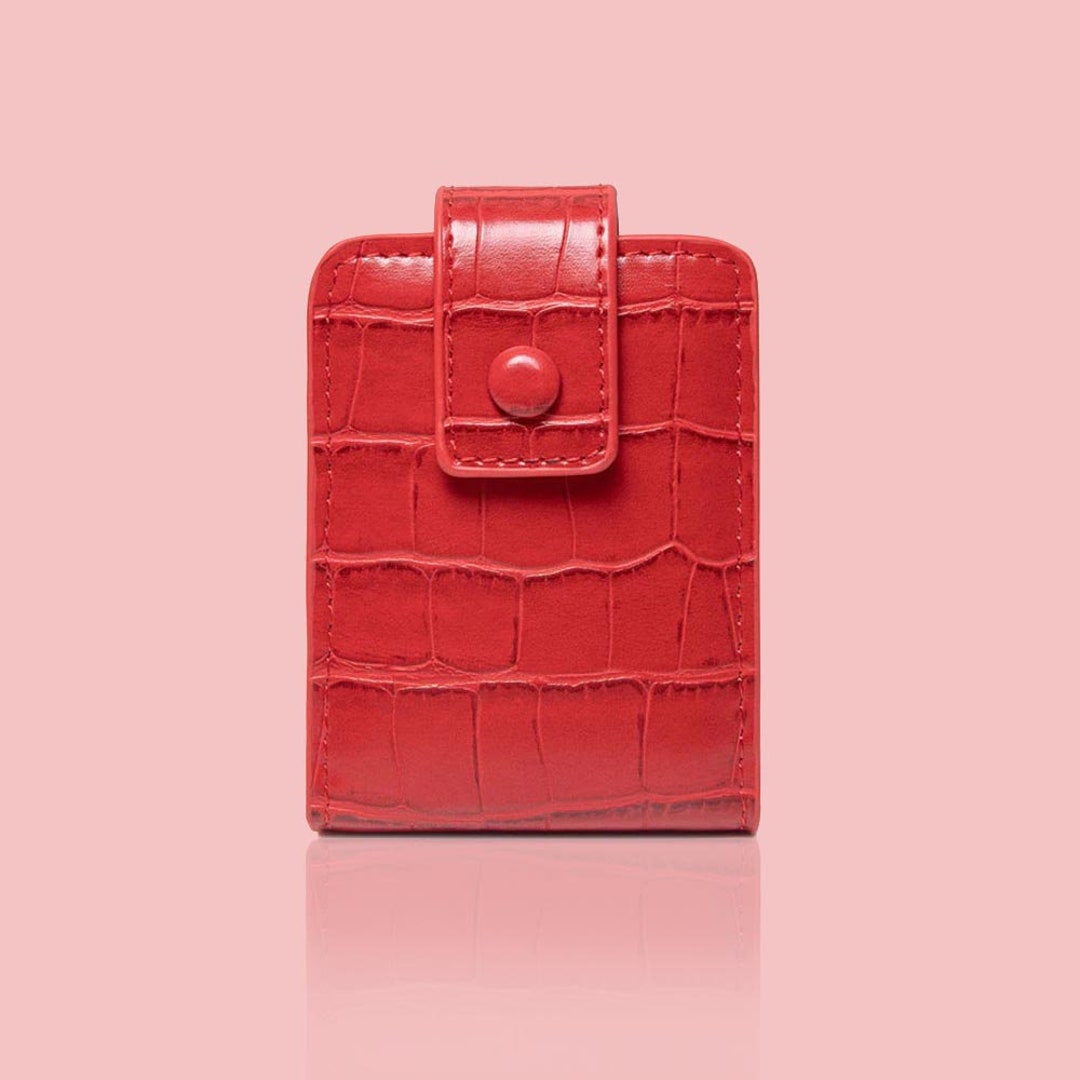 High Quality Lipstick Case With Mirror PU LEATHER With Crocodile