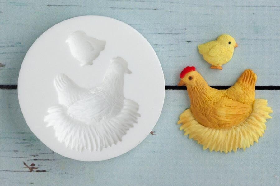 Rooster Hen Chicken Silicone Craft Mould, Food Safe for Cupcake Toppers,  Fondant, Sugar Paste, Craft, Polymer Clay, Resin Etc -  Canada