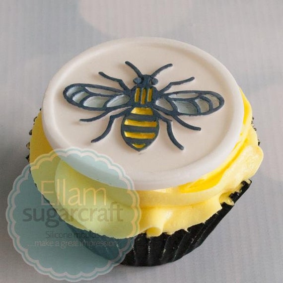 Manchester Bee Cupcake Topper Mould 58mm Silicone Craft Mould Food Safe for Cupcake Toppers Fondant Sugar Paste Crafts Etsy UK
