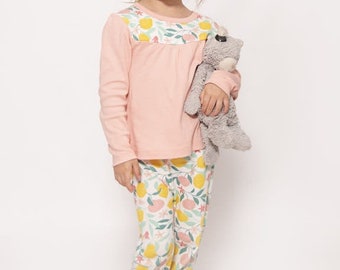 Luca and Rosa Girls Jersey Pajamas in organic cotton