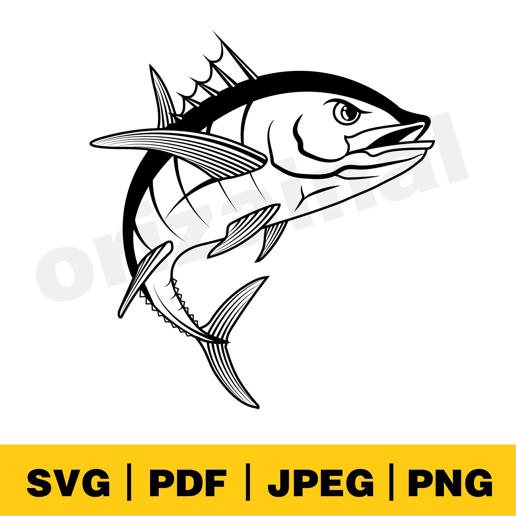 Tuna Fish Svg, Angry Tuna Svg, Tuna Clipart, Tuna Vector, Fish Svg