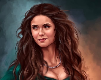 Printable Wall Art, Digital Art, The Vampire Diaries, Celebrity Painting, Instant Download, Digital Download, PRINTABLE art