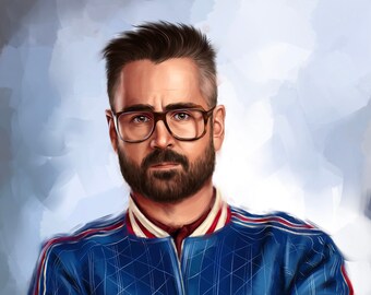 The Gentlemen, Colin Farrell, Guy Ritchie, Printable Wall Art, Digital Art, Digital Download, PRINTABLE art, Portrait of actor, Celebrity