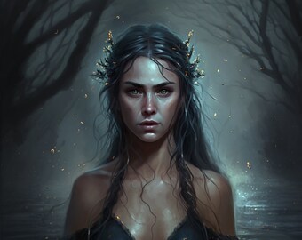 Pinterest Nymph Fantasy Nymph Digital Art Print, Digital Download Wall Art for Bedroom ...